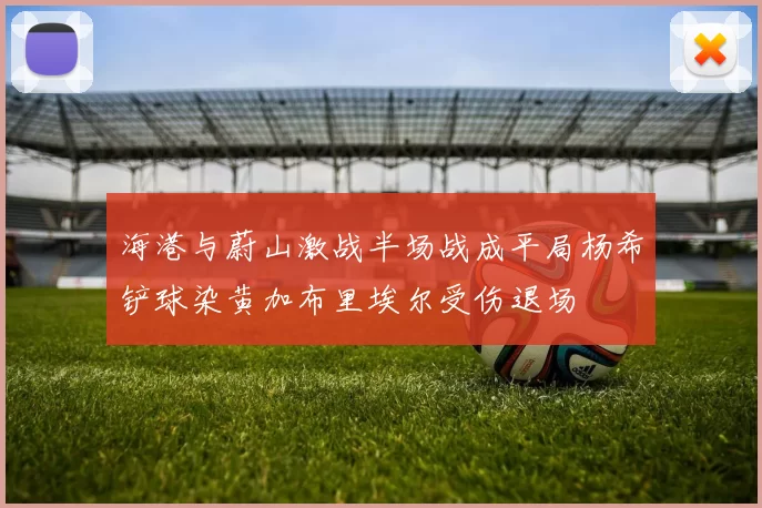 海港与蔚山激战半场战成平局杨希铲球染黄加布里埃尔受伤退场